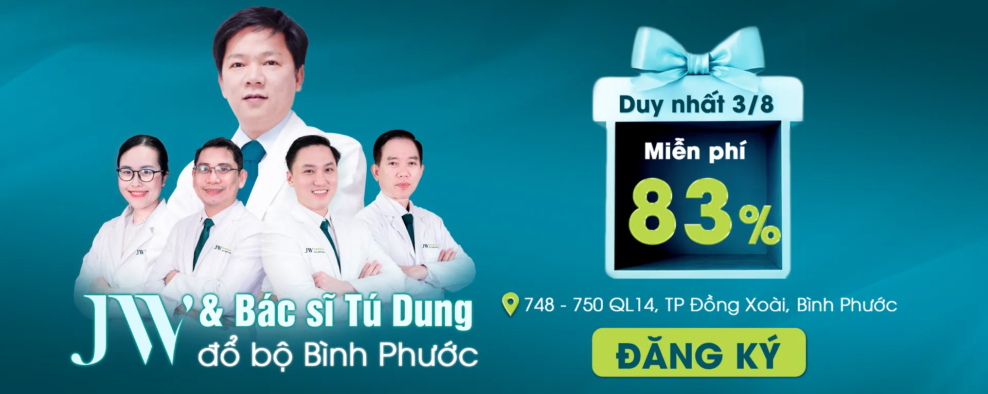 Banner Bệnh viện JW đổ bộ Bình Phước 2025